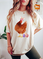 Easter Eggs And Chicken Comfort Colors Tshirt - Che Cose Belle