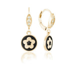 Eau Enamel Flower Earrings - Che Cose Belle