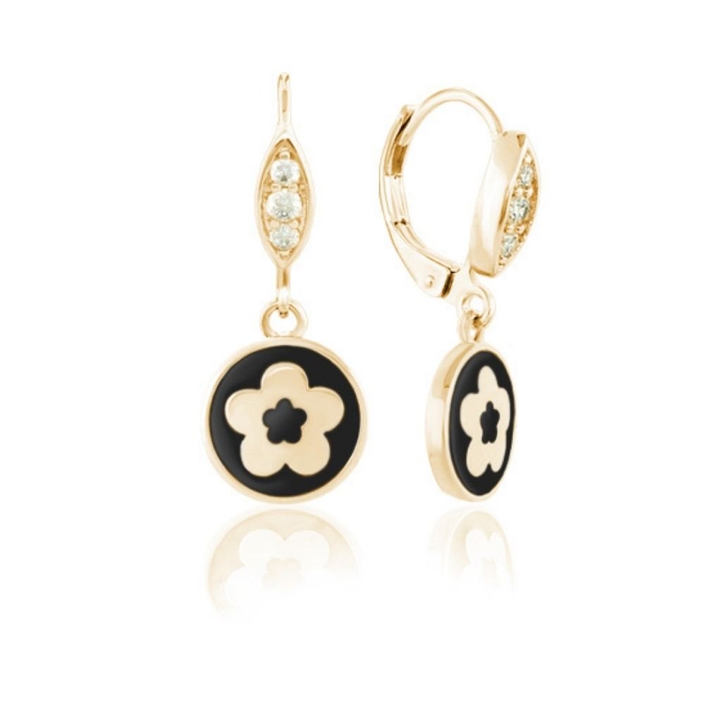 Eau Enamel Flower Earrings - Che Cose Belle