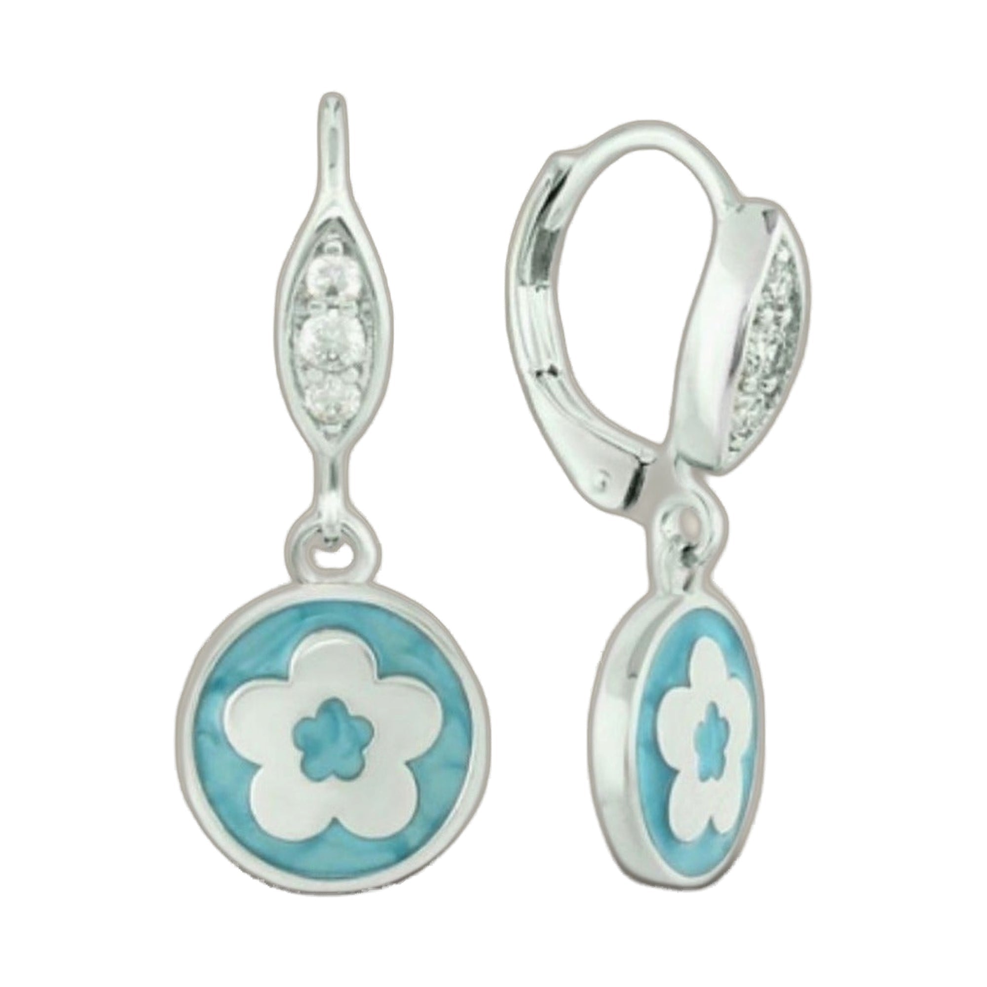 Eau Enamel Flower Earrings - Che Cose Belle
