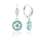 Eau Enamel Flower Earrings - Che Cose Belle