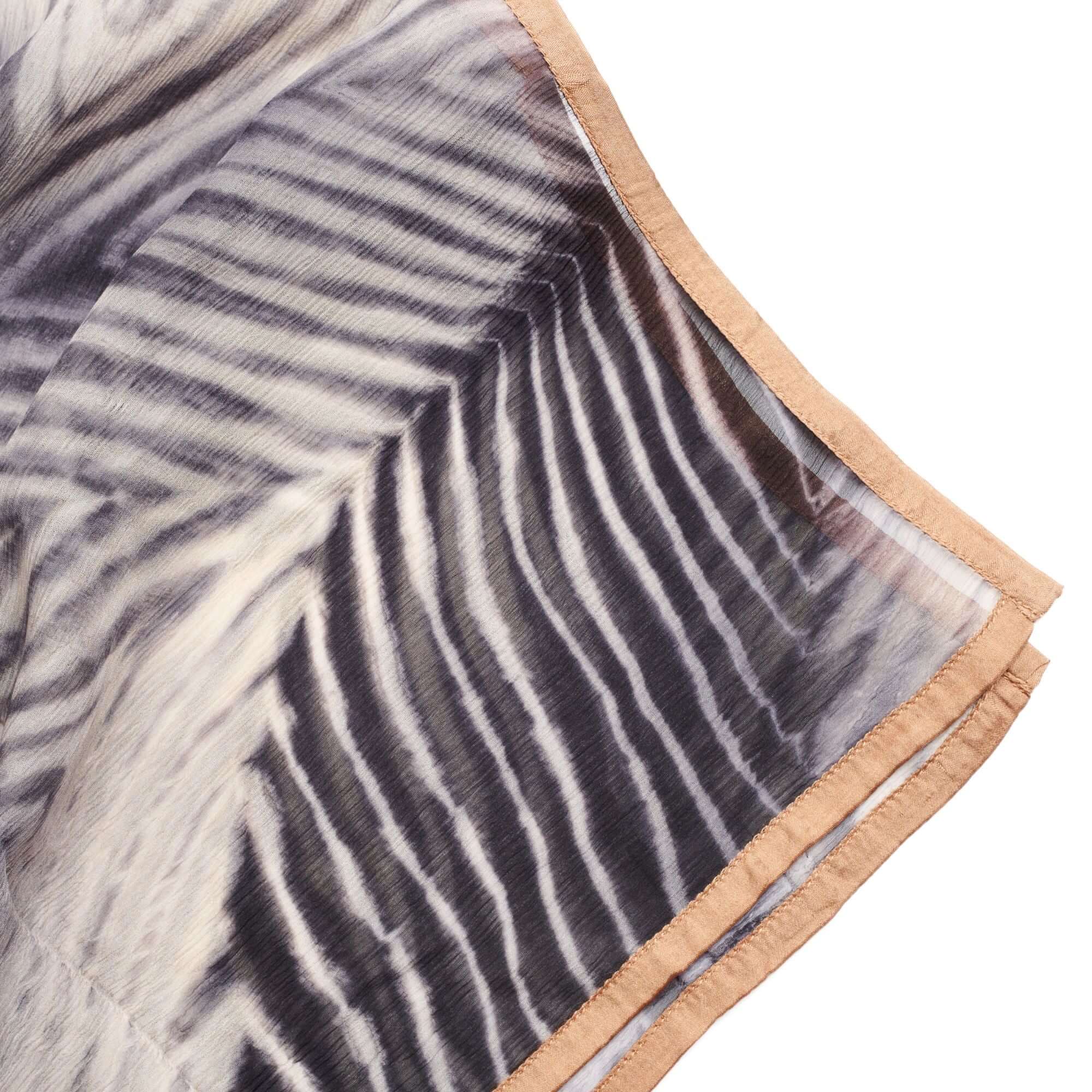 Samu Hand Crafted  Shibori Print Silk Chiffon Sqaure Scarf