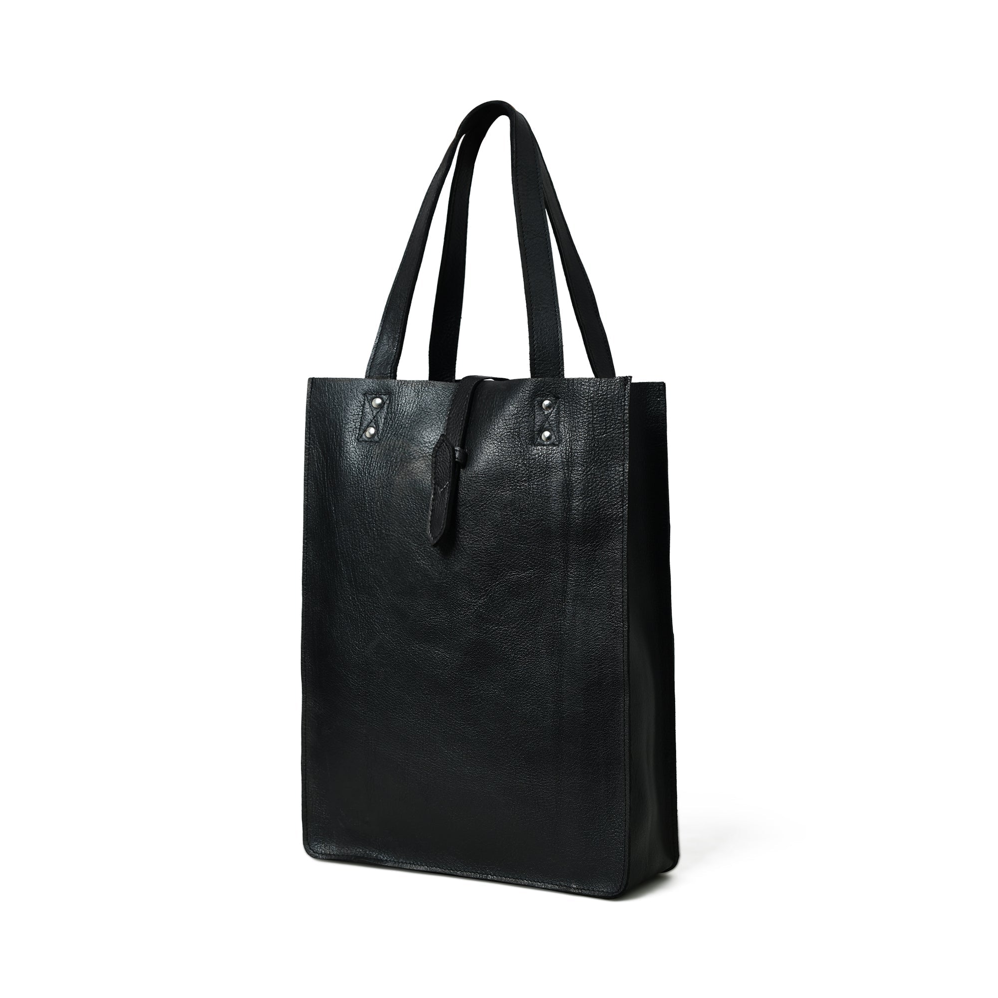 Ebony Elegance Leather Tote - Che Cose Belle
