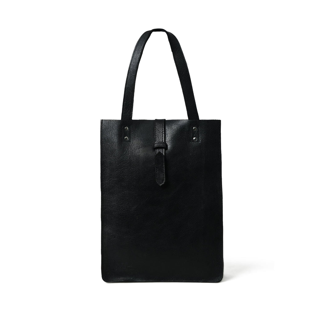 Ebony Elegance Leather Tote - Che Cose Belle