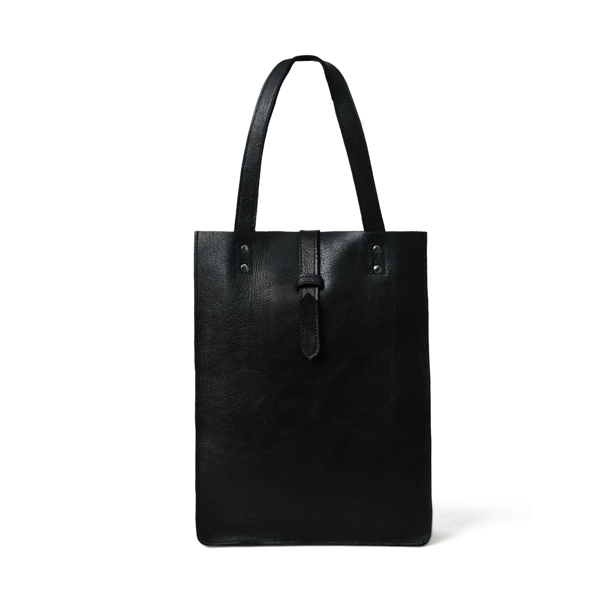Ebony Elegance Leather Tote - Che Cose Belle