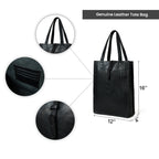 Ebony Elegance Leather Tote - Che Cose Belle