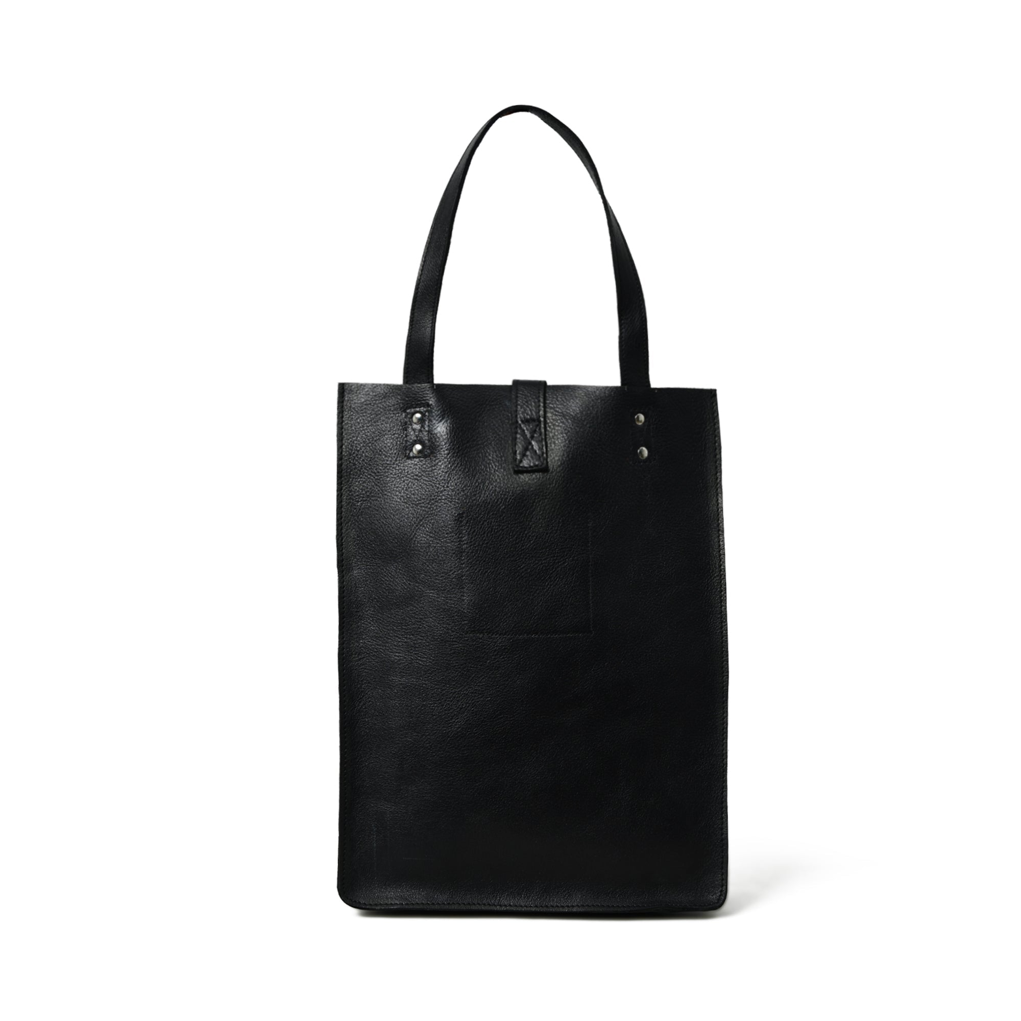 Ebony Elegance Leather Tote - Che Cose Belle