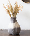 Eclipse Charcoal and Ivory Wool Gourd Basket - Che Cose Belle