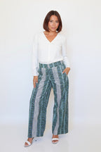 Edison Pant in Mystic Blue Stripe - Che Cose Belle