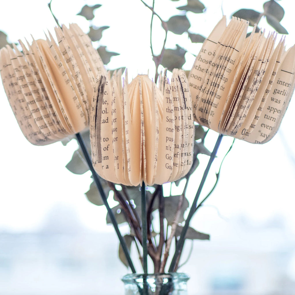 Book Flower Stems-Set of 3