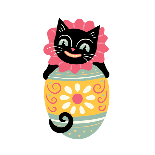 Eggcellent Easter Cat Brooch by Johanna Parker x Lipstick & Chrome - Che Cose Belle