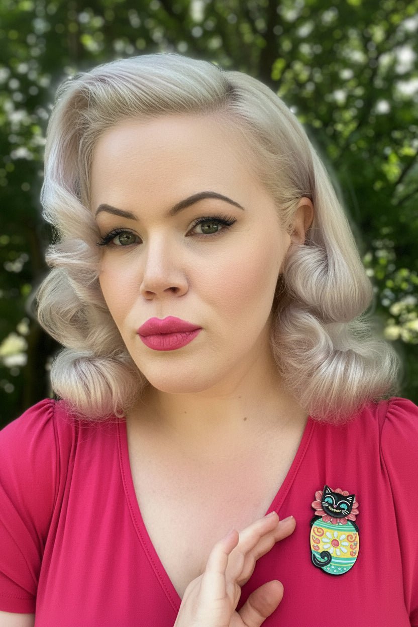 Eggcellent Easter Cat Brooch by Johanna Parker x Lipstick & Chrome - Che Cose Belle