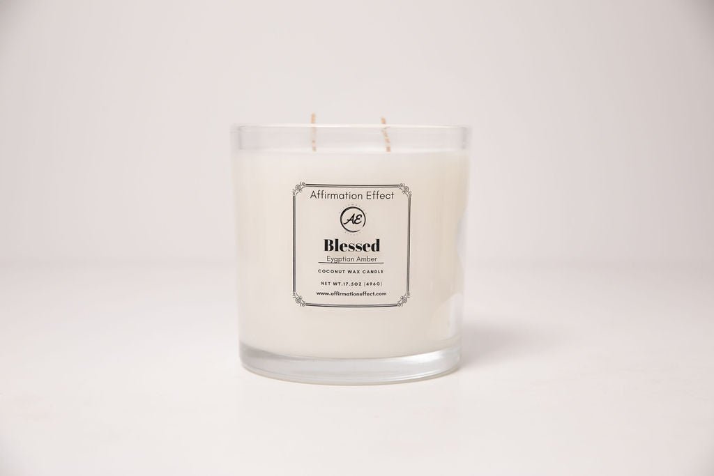 Egyptian Amber "Blessed" Affirmation Candle - 17.5 oz - Che Cose Belle