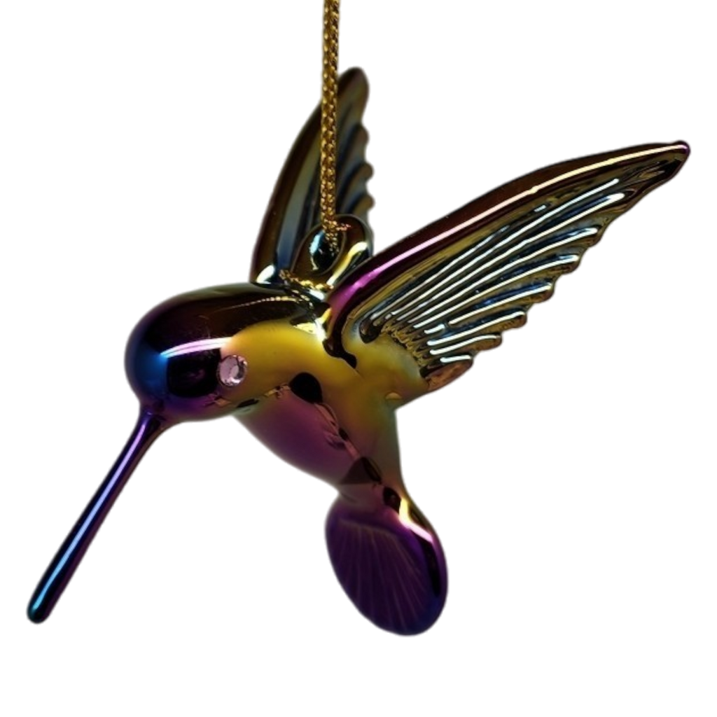 Egyptian Glass Hummingbird Ornament - Chromatic Collection - Che Cose Belle