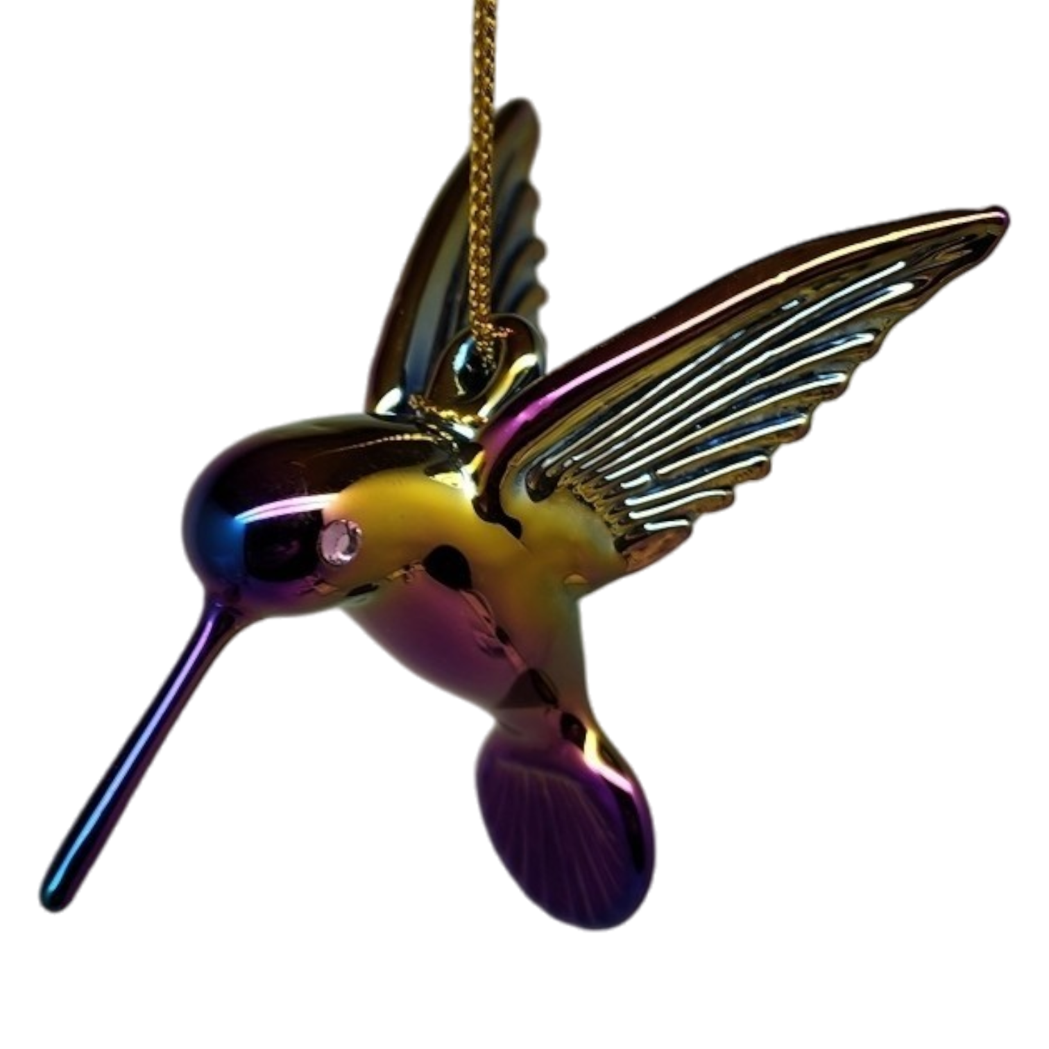 Egyptian Glass Hummingbird Ornament - Chromatic Collection - Che Cose Belle