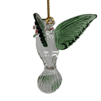 Egyptian Glass Hummingbird Ornament - Green with Green Beak - Che Cose Belle