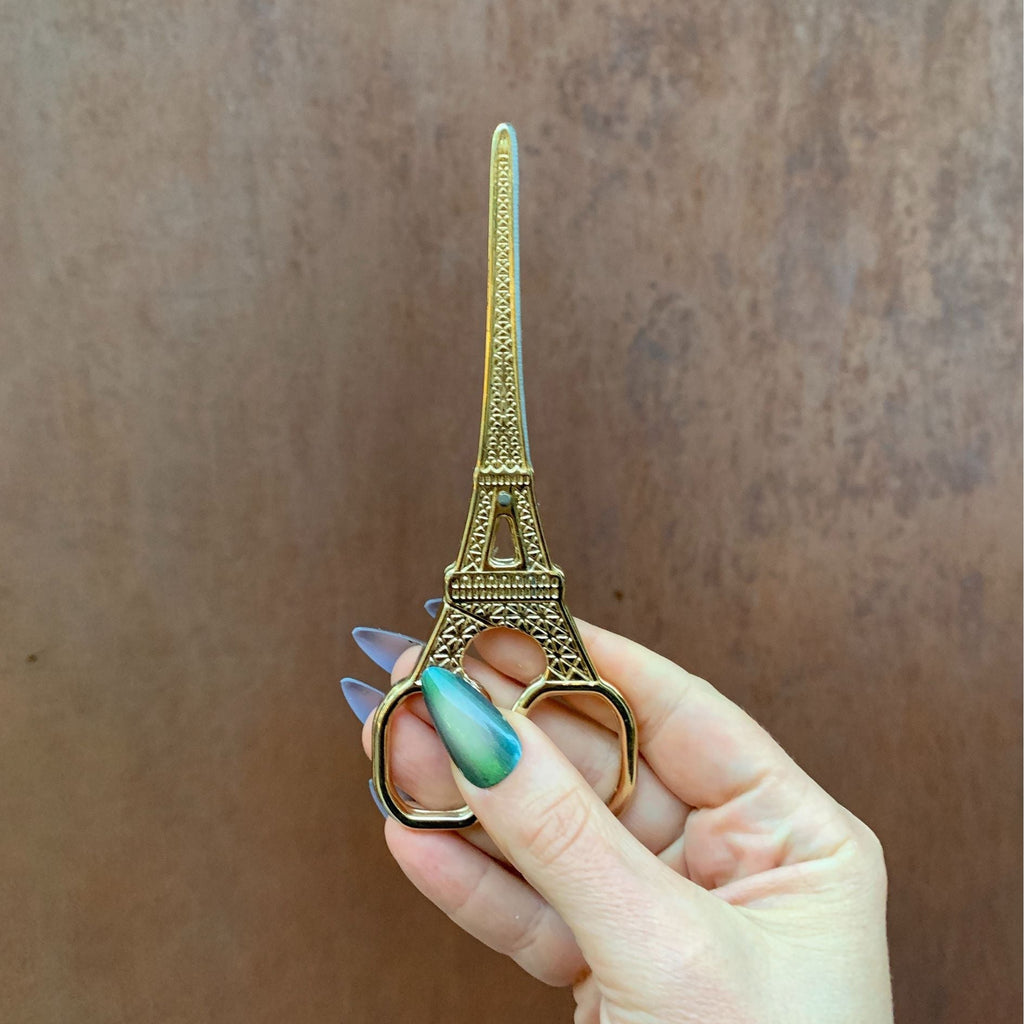 Eiffel Tower Mini Scissors in Antique Bronze, Rose Gold, Silver, Iridescent, or Gold - Che Cose Belle