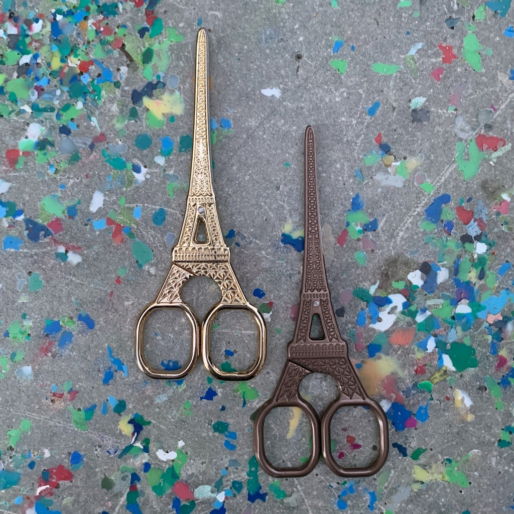 Eiffel Tower Mini Scissors in Antique Bronze, Rose Gold, Silver, Iridescent, or Gold - Che Cose Belle