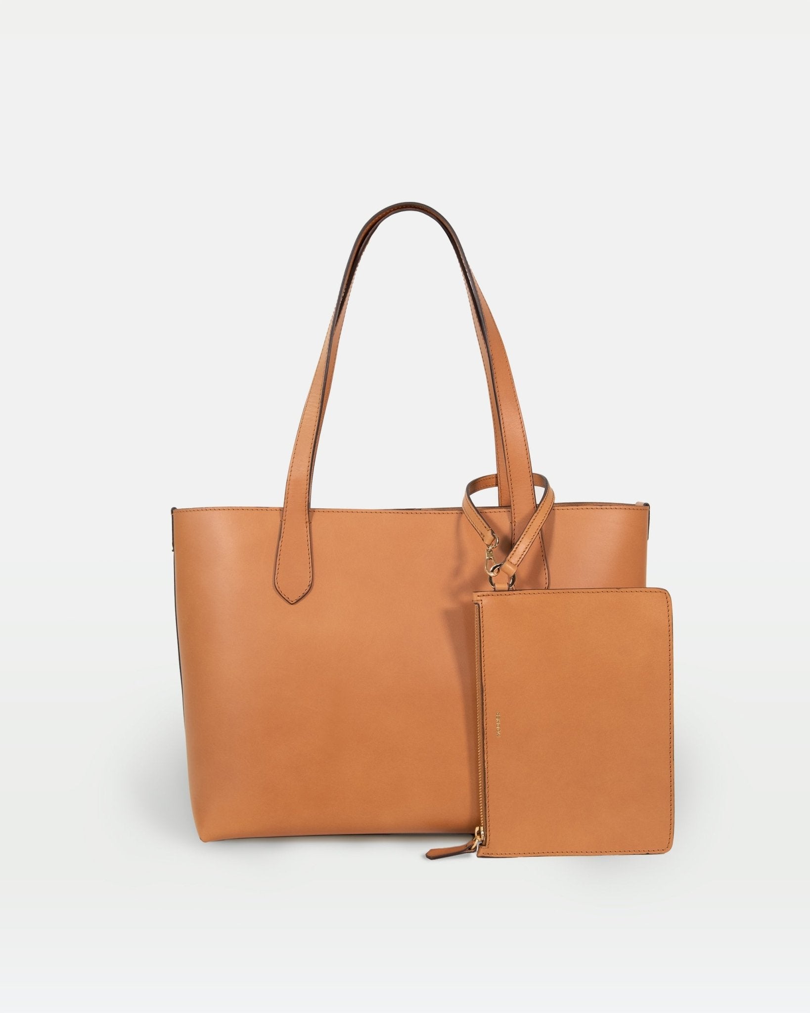 Elba medium size structured tote in vegetable-tanned leather - Che Cose Belle