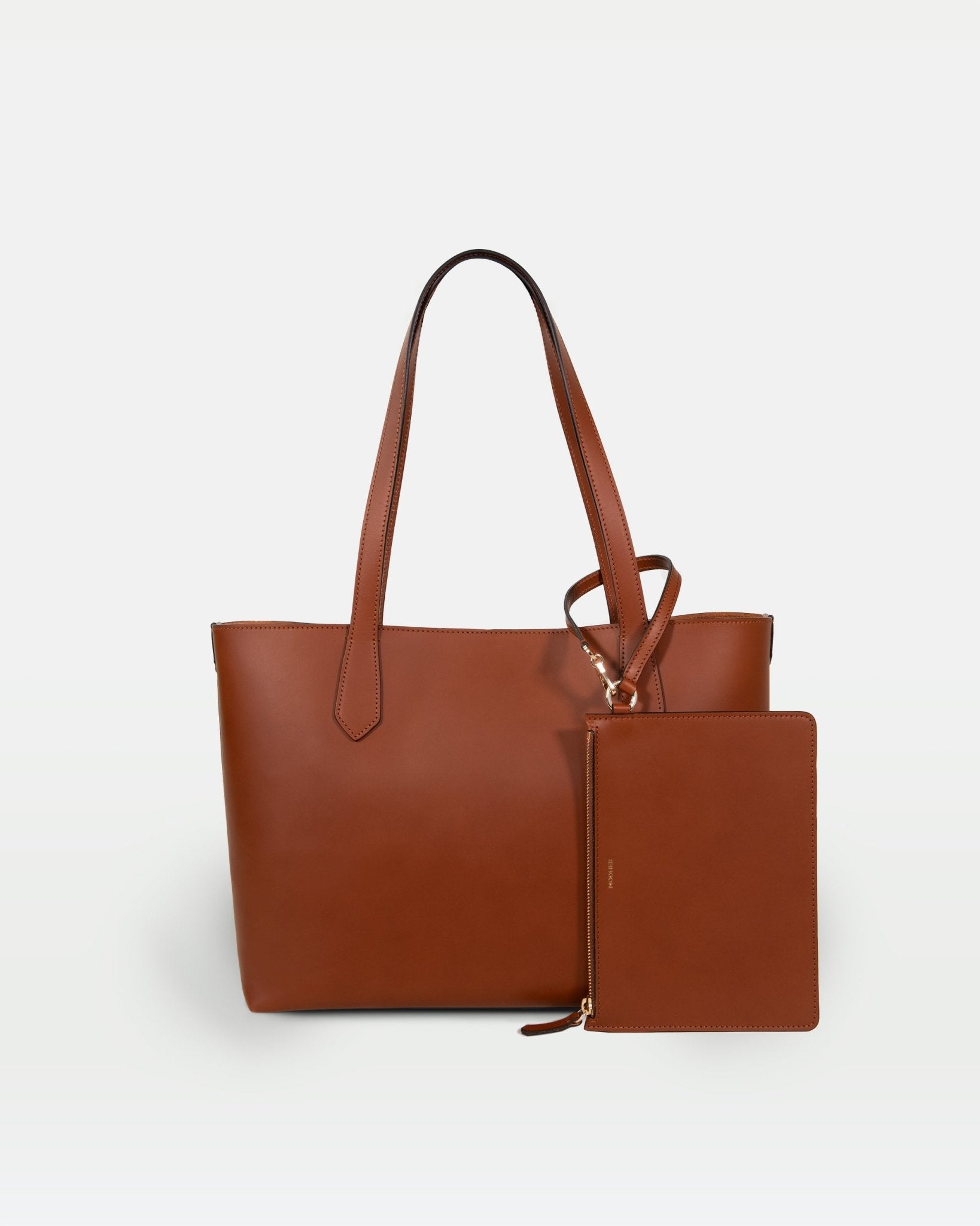 Elba medium size structured tote in vegetable - tanned leather - Che Cose Belle