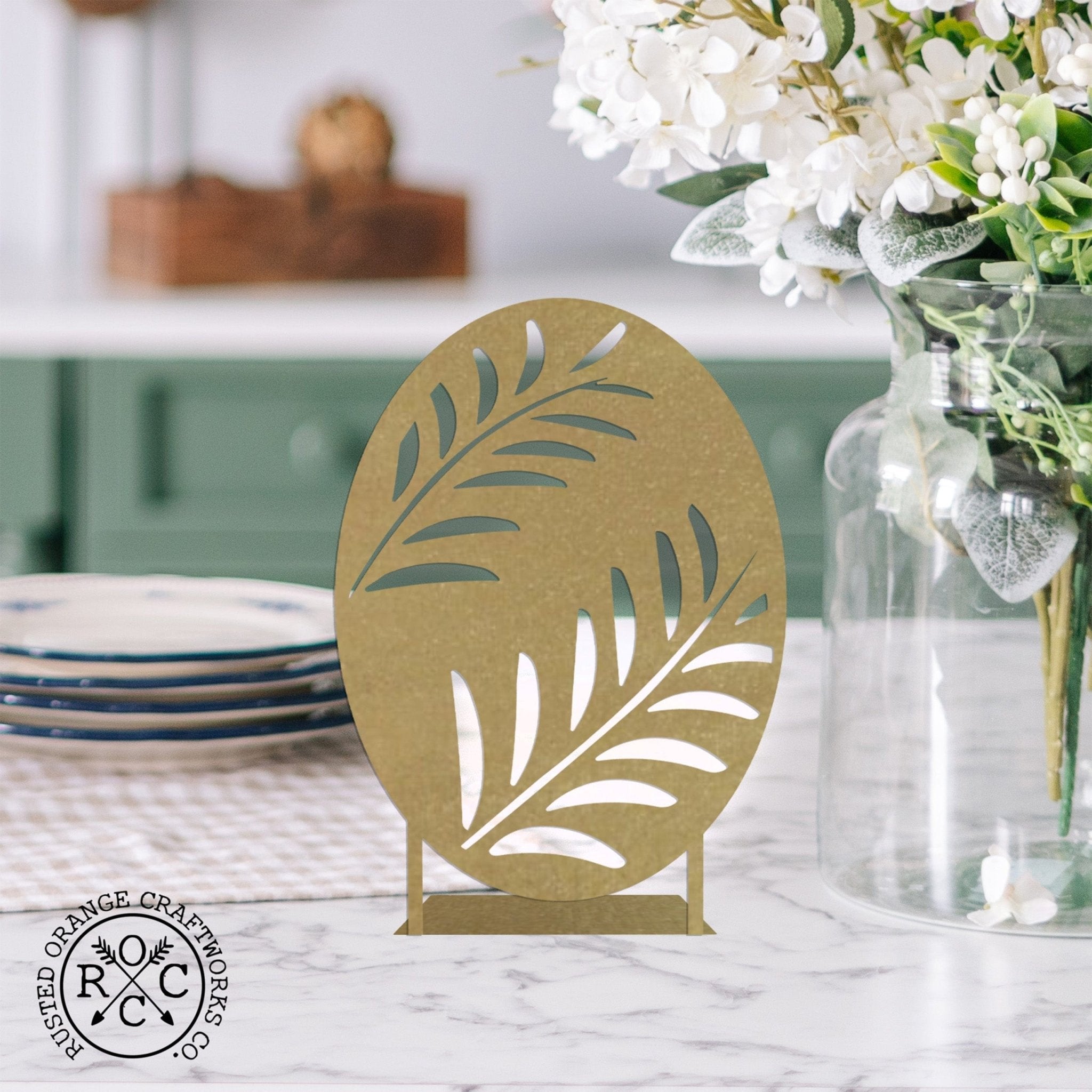 Elegant Metal Easter Egg Decor – Tabletop Cutout 3 Designs - Che Cose Belle