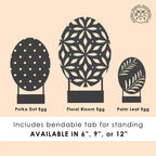 Elegant Metal Easter Egg Decor – Tabletop Cutout 3 Designs - Che Cose Belle
