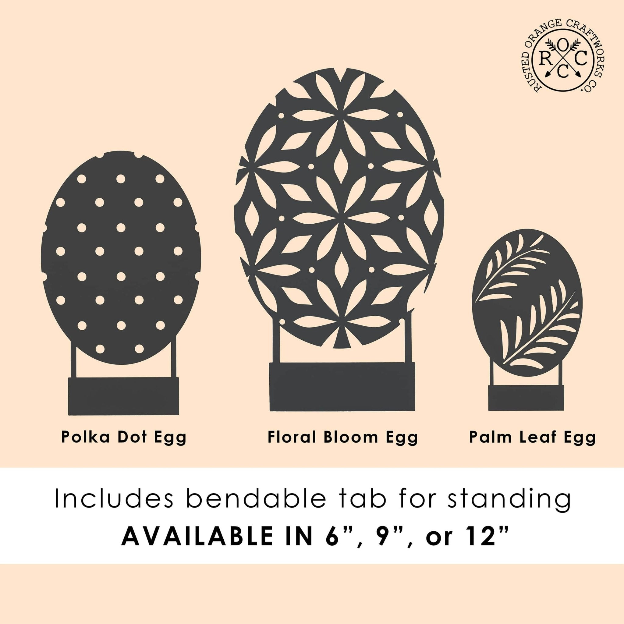 Elegant Metal Easter Egg Decor – Tabletop Cutout 3 Designs - Che Cose Belle