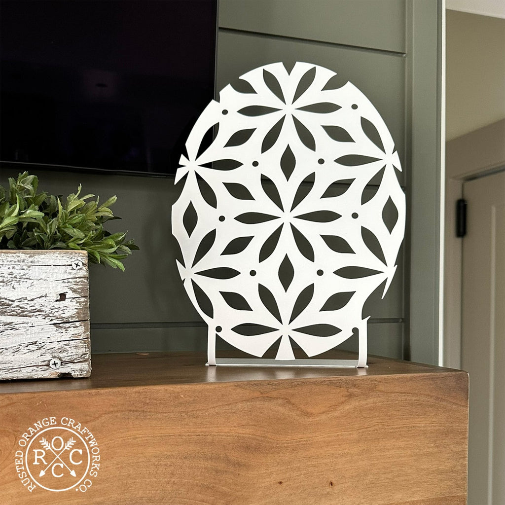 Elegant Metal Easter Egg Decor – Tabletop Cutout 3 Designs - Che Cose Belle