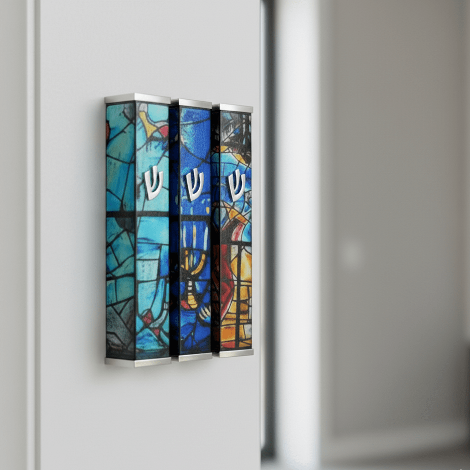 Elegant Mezuzah in Chagall Windows Design – Chagall Series - Che Cose Belle
