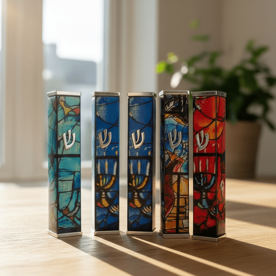 Elegant Mezuzah in Chagall Windows Design – Chagall Series - Che Cose Belle