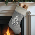 Elegant Stocking With Tree Motif - Che Cose Belle