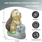 Elenon Hedgehog Decor Solar Lights Statue, Garden Figurines Outdoor Decorative, Yard Art Sculptures & Statues for Patio Yard Pathway - Che Cose Belle