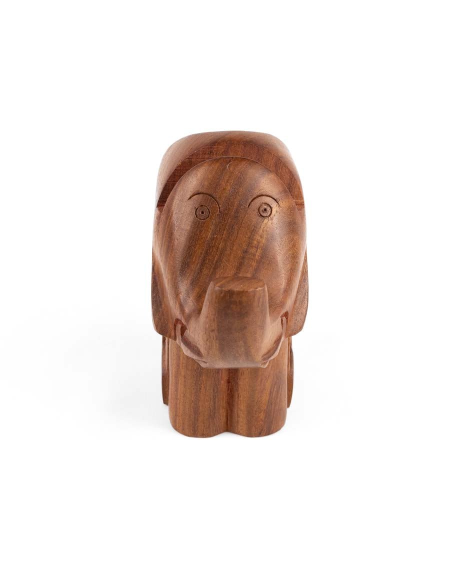 Elephant Eyeglass Holder Stand - Hand Carved Wood - Che Cose Belle