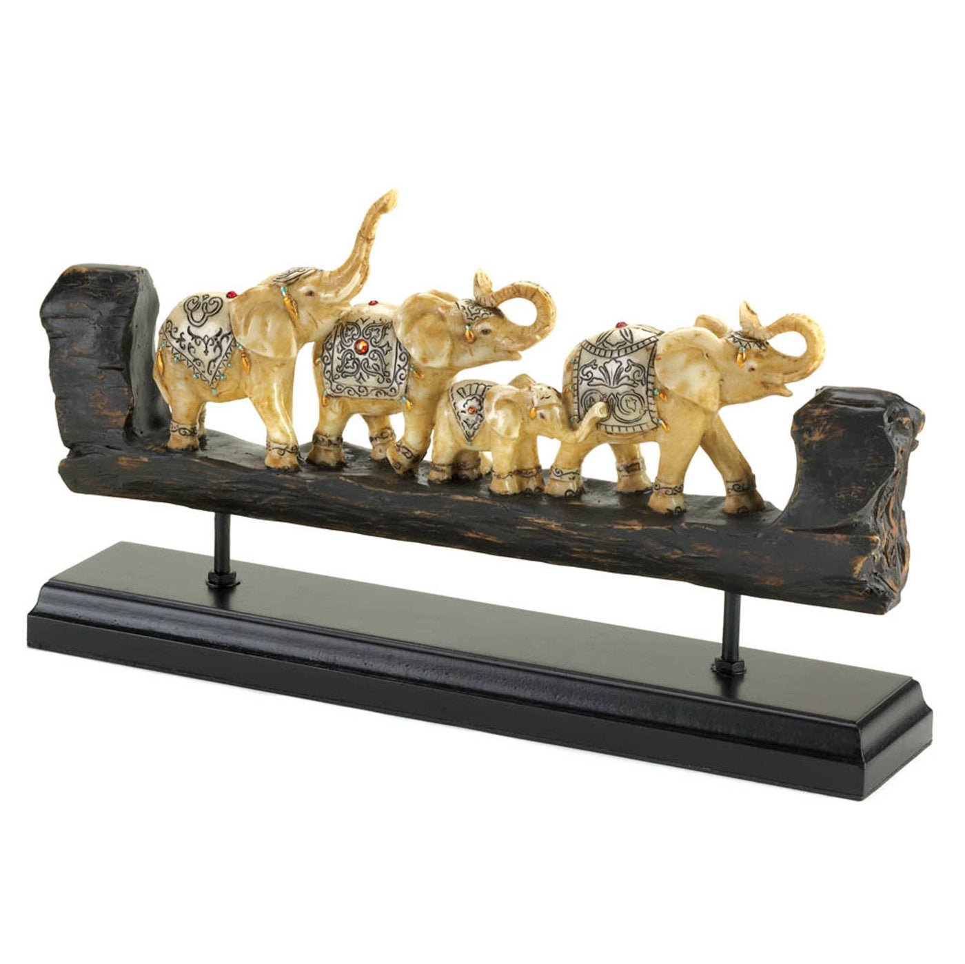 ELEPHANT FAMILY CARVED DECOR - Che Cose Belle