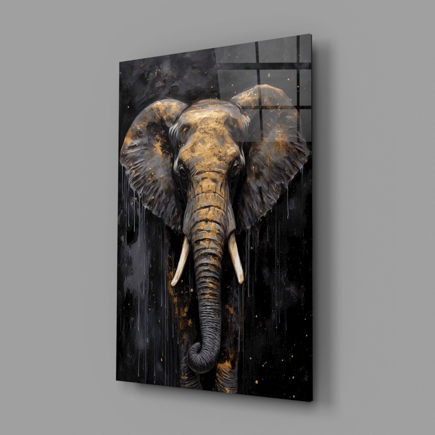 Elephant Glass Wall Art - Che Cose Belle