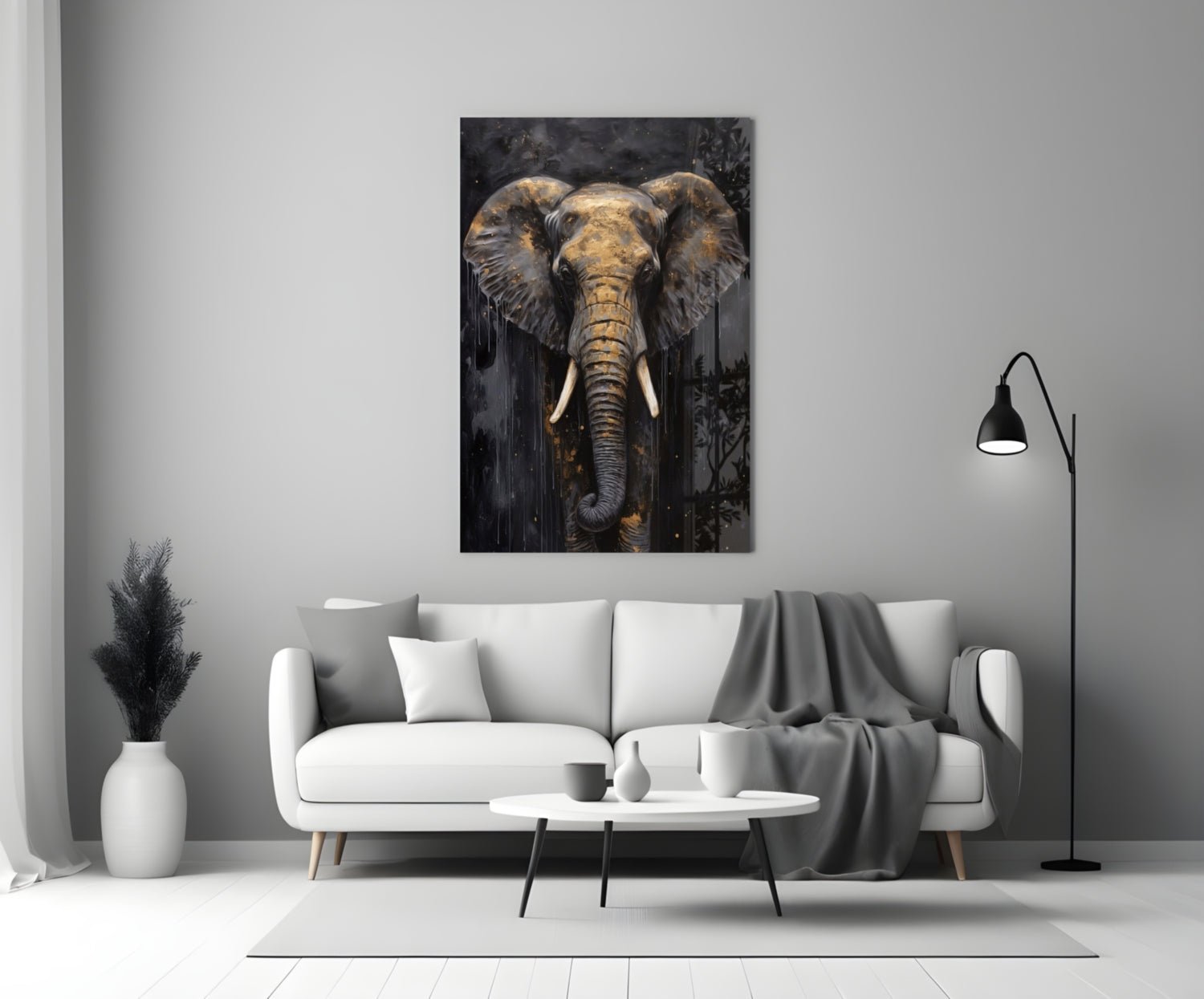 Elephant Glass Wall Art - Che Cose Belle