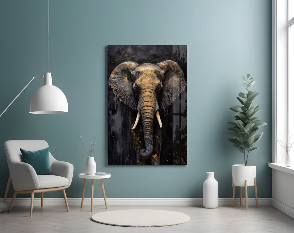 Elephant Glass Wall Art - Che Cose Belle