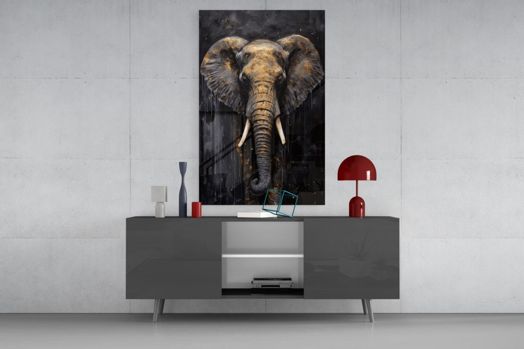 Elephant Glass Wall Art - Che Cose Belle