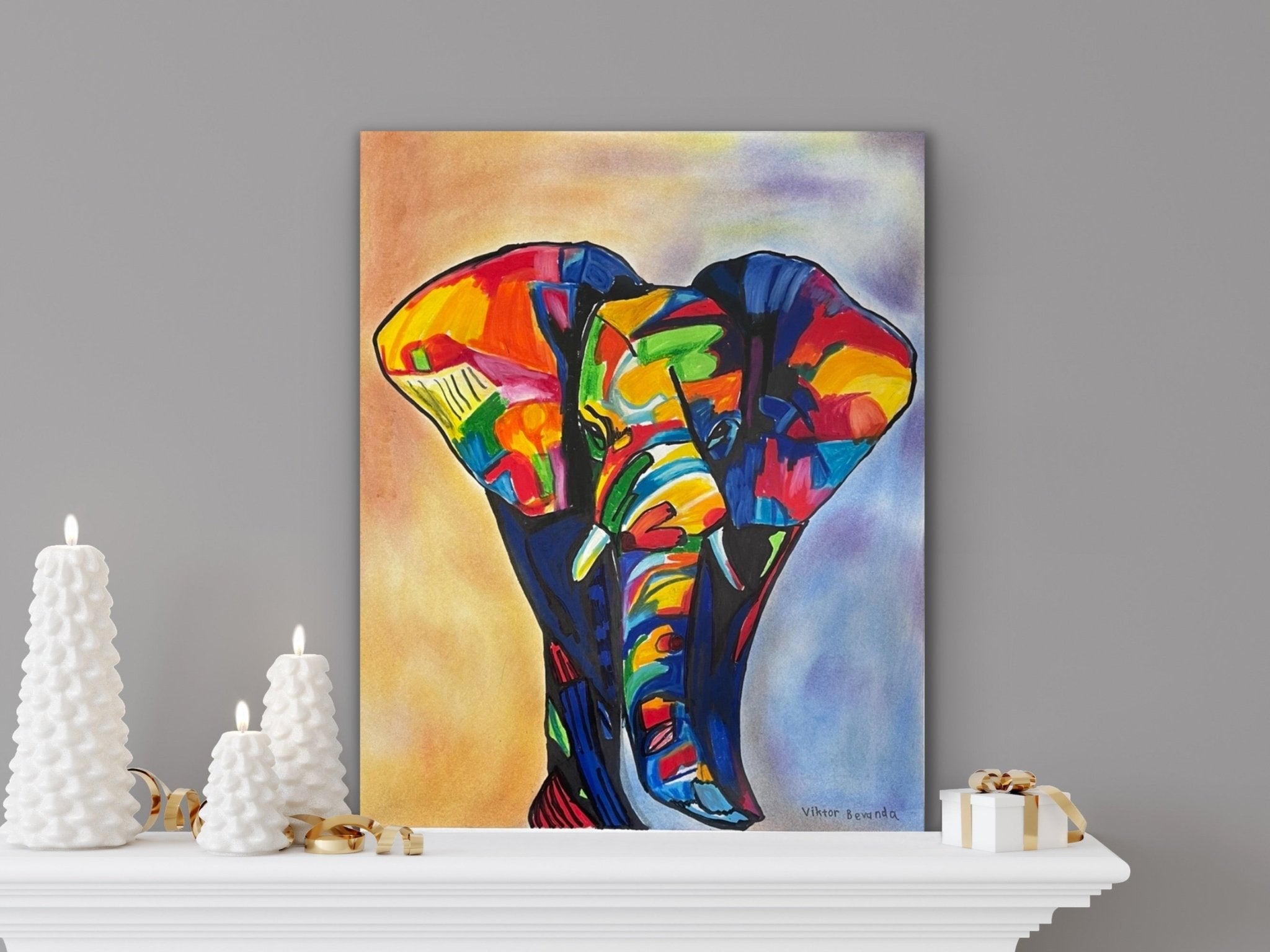 Elephant in a Vibrant Colors - Art Prints - Che Cose Belle