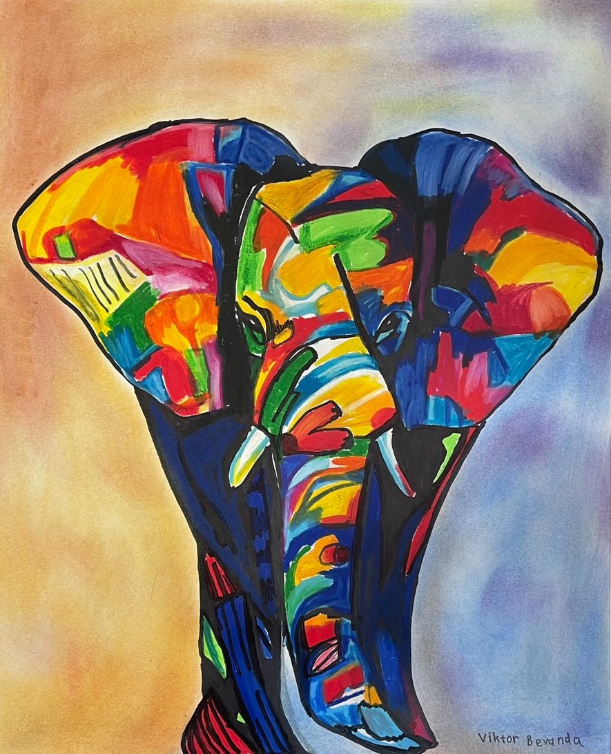 Elephant in a Vibrant Colors - Art Prints - Che Cose Belle