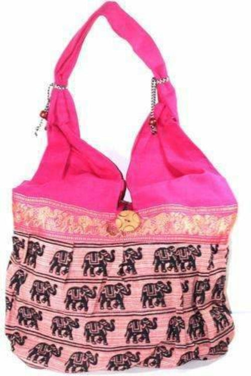 Elephant Jhola Bag Cotton Boho Shoulder Tote Vintage