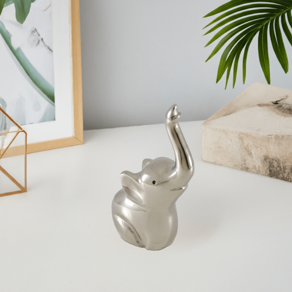 Elephant Ring Holder (4", Silver Finish) - Che Cose Belle