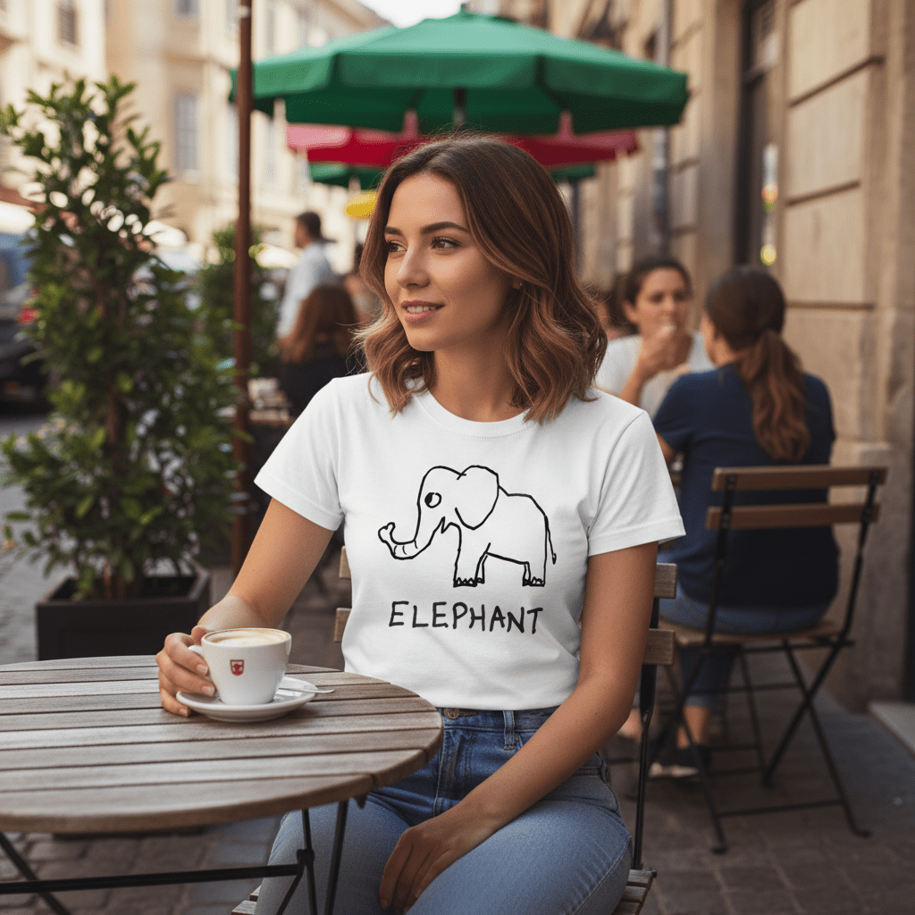Elephant - Women's Fitted Tee - Che Cose Belle