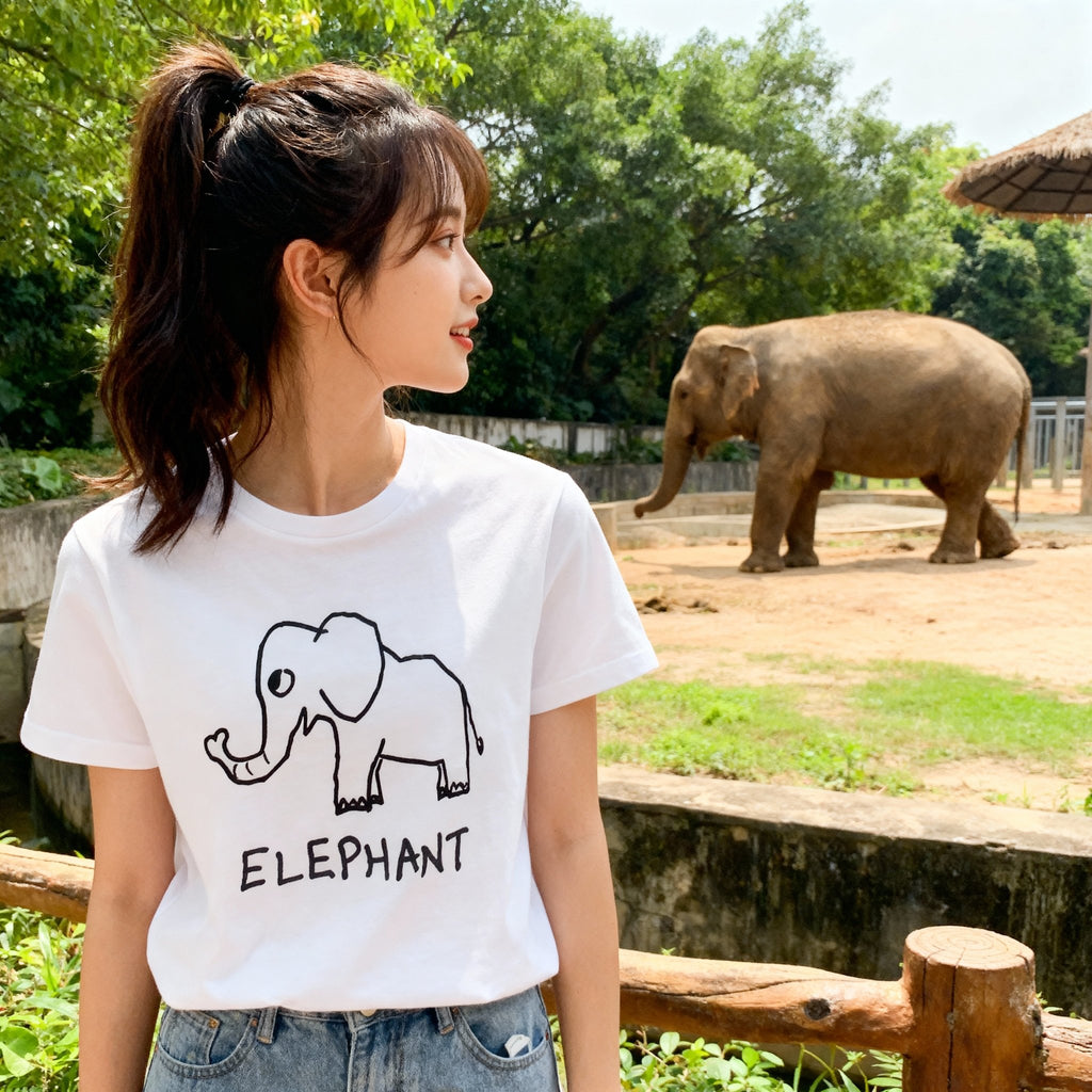 Elephant - Women's Fitted Tee - Che Cose Belle