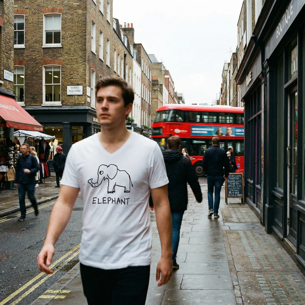 Elephant - V-neck Tee