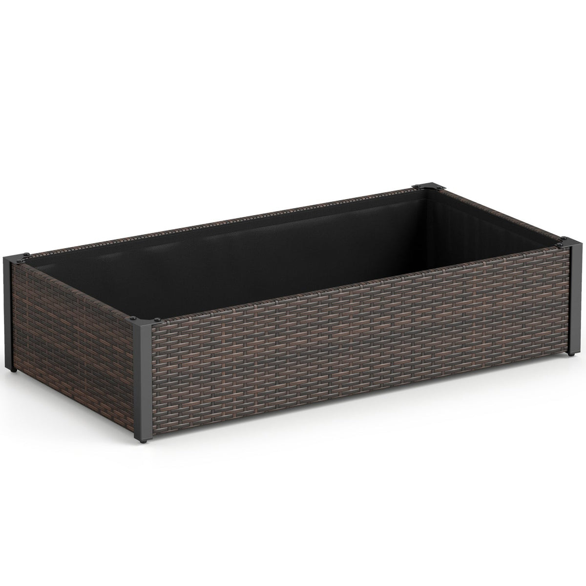 Elevated Raised Garden Bed with PE Rattan - 46" x 24" - Che Cose Belle