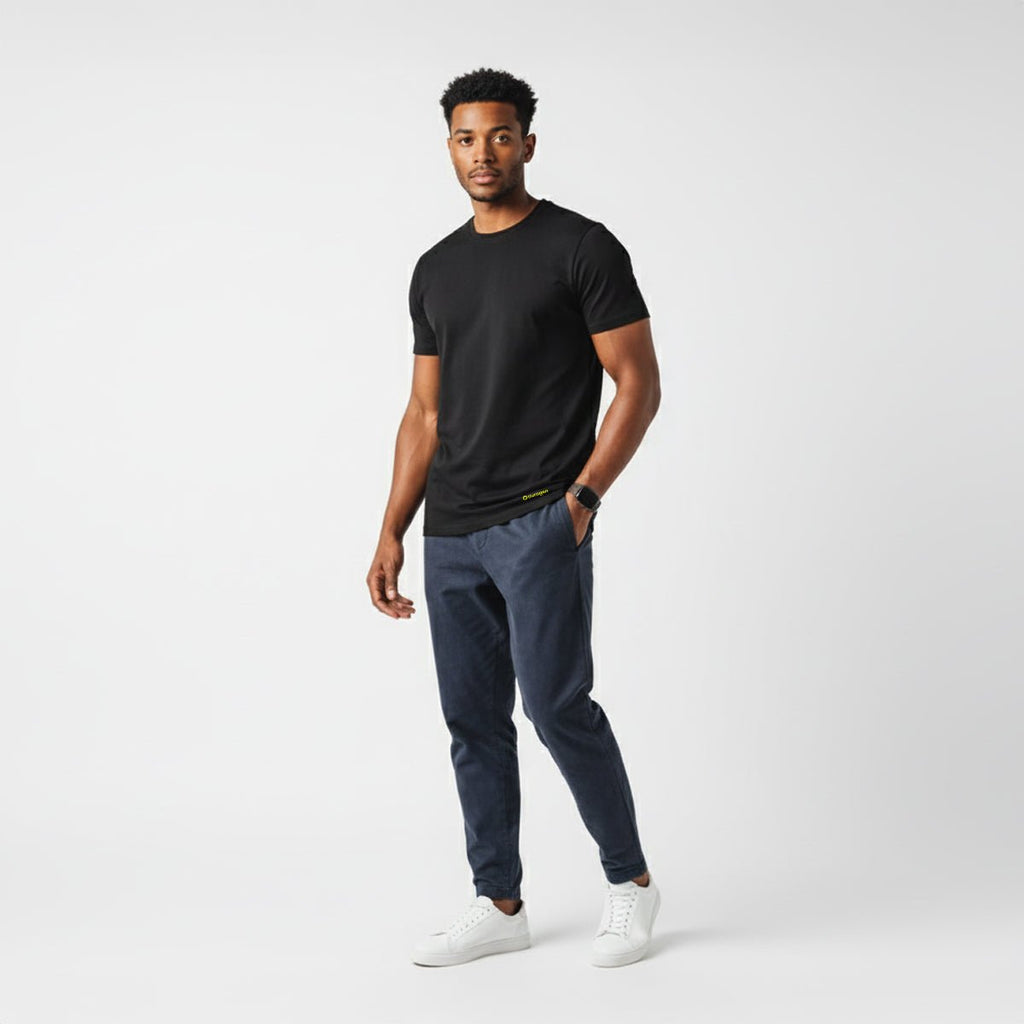Elijah Black Short Sleeve Crew - Che Cose Belle