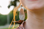Ellipse Hammered Aluminum Earring - Che Cose Belle