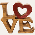 Elmija Enduring Love – Hand-Carved Wooden Sculpture, Handmade Decorative Home Art - Che Cose Belle