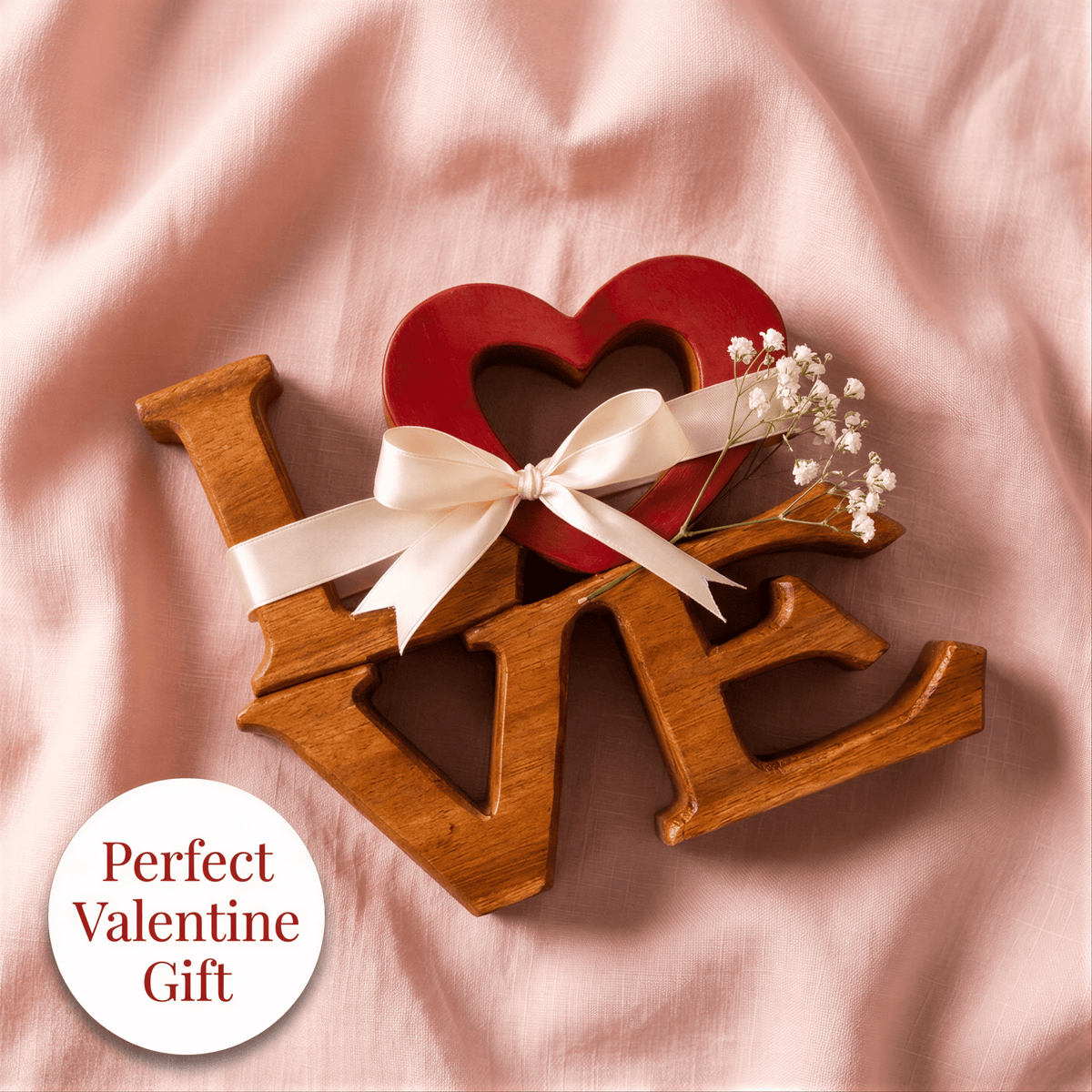 Elmija Enduring Love – Hand-Carved Wooden Sculpture, Handmade Decorative Home Art - Che Cose Belle